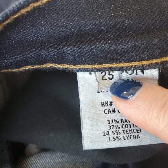 Hudson Nico Super Skinny Mid Rise Jeans Size 25 EUC - Picture 8 of 10